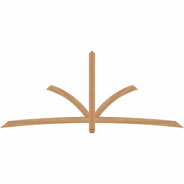 Ekena Millwork Davenport Timber Gable Bracket, Western Red Cedar, 108"W x 45"H x 1 1/2"D x 3 1/2"F, 10/12 Pitch GBW108X45X0204DAV00SWR - main